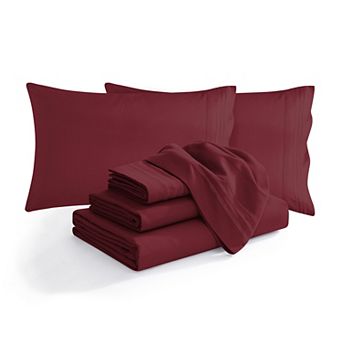 Elegant Comfort Extra deep 18-24 Inch Pocket 3 Line Embroidery, 4 pc Sheet Set.