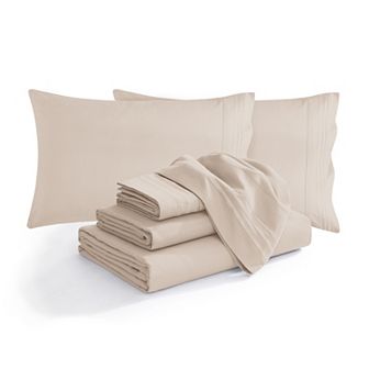Elegant Comfort Extra deep 18-24 Inch Pocket 3 Line Embroidery, 4 pc Sheet Set.