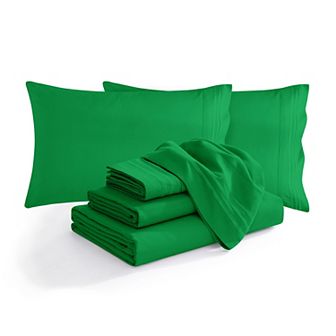 Elegant Comfort Extra deep 18-24 Inch Pocket 3 Line Embroidery, 4 pc Sheet Set.