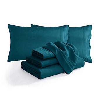 Elegant Comfort Extra deep 18-24 Inch Pocket 3 Line Embroidery, 4 pc Sheet Set.