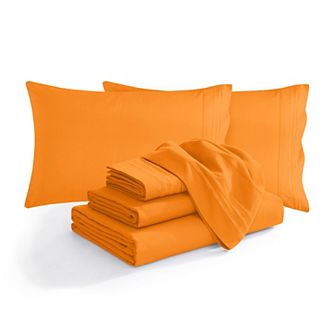 Elegant Comfort Extra deep 18-24 Inch Pocket 3 Line Embroidery, 4 pc Sheet Set.