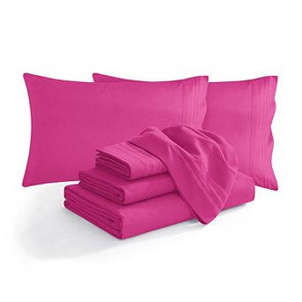 Elegant Comfort Extra deep 18-24 Inch Pocket 3 Line Embroidery, 4 pc Sheet Set.