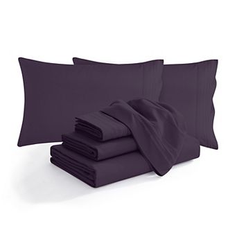 Elegant Comfort Extra deep 18-24 Inch Pocket 3 Line Embroidery, 4 pc Sheet Set.