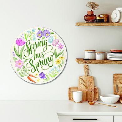 COURTSIDE MARKET Spring Spirit IV Circular Wall Decor
