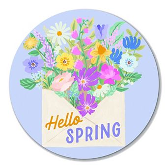 COURTSIDE MARKET Spring Meadow VII Floral Circular Wall Decor