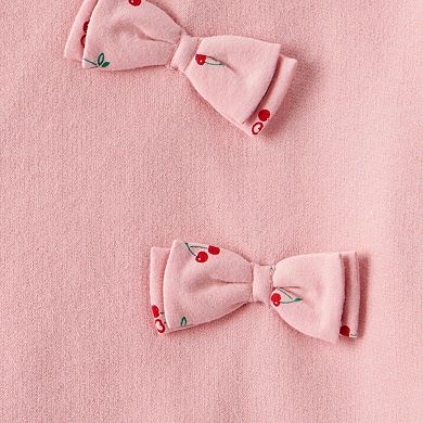 Toddler Girls Carter's Cherry Bow French Terry Sweatshirt & Pant Set