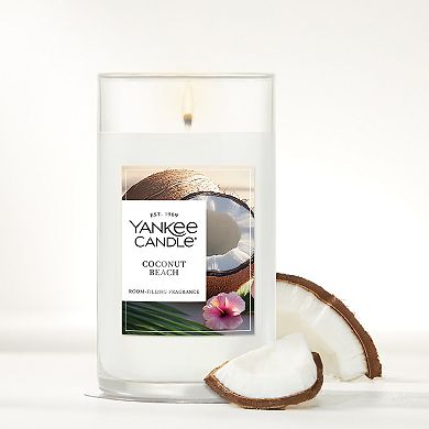 Yankee Candle Coconut Beach Medium Pillar Scented Candle 14.25 oz