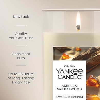 Yankee Candle Amber & Sandalwood Medium Pillar Candle 14.25 oz