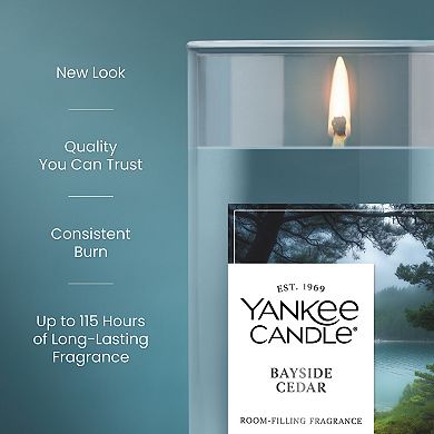 Yankee Candle Bayside Cedar Medium Pillar Scented Candle 14.25 oz