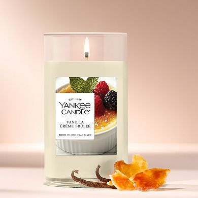 Yankee Candle Vanilla Crème Brûlée Medium Pillar Scented Candle 14.25 oz