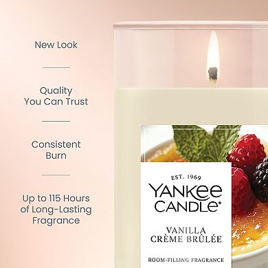 Yankee Candle Vanilla Crème Brûlée Medium Pillar Scented Candle 14.25 oz