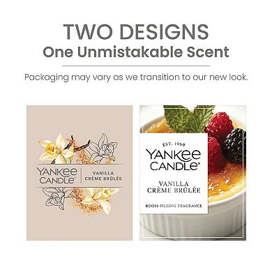 Yankee Candle Vanilla Crème Brûlée Medium Pillar Scented Candle 14.25 oz