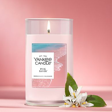Yankee Candle Pink Sands Medium Pillar Scented Candle 14.25 oz