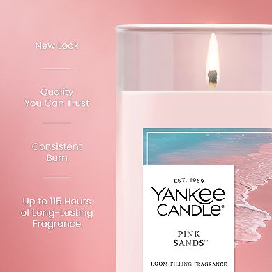 Yankee Candle Pink Sands Medium Pillar Scented Candle 14.25 oz