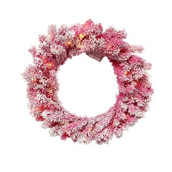 St. Nicholas Square® LED Flocked Wreath