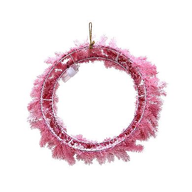 St. Nicholas Square® LED Flocked Wreath