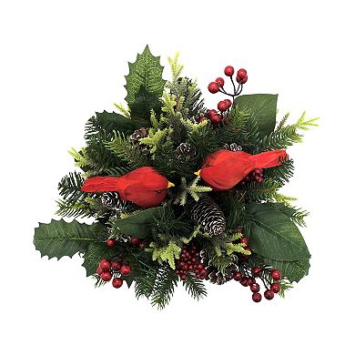 St. Nicholas Square® Artificial Cardinal Botanical Hanging Basket