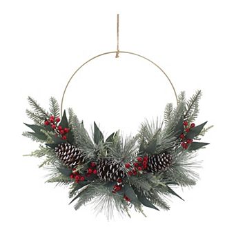 St. Nicholas Square® Berry & Pinecone Artificial Greenery Wreath