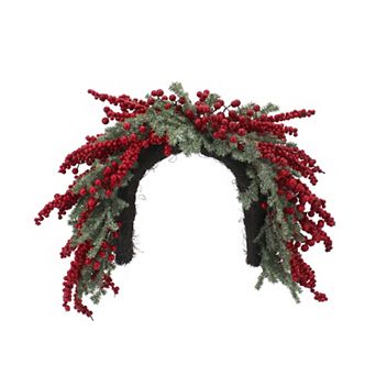 St. Nicholas Square® LED Red Berries Artificial Mailbox Swag