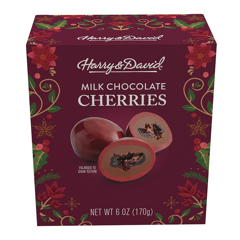 Harry & David Holiday 6 oz Chocolate Enrobed Cherries