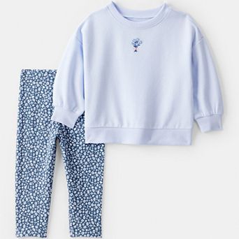 Baby Girls Carter's 2 pc Floral Sweatshirt & Pant Set