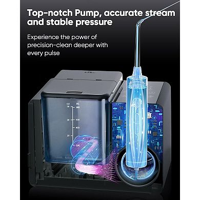 MySmile LP233 Pro UVC Countertop Water Flosser 800ML with Water Filter (Graphite Grey)