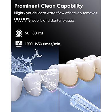 MySmile LP233 Pro UVC Countertop Water Flosser 800ML with Water Filter (Lightening Silver)