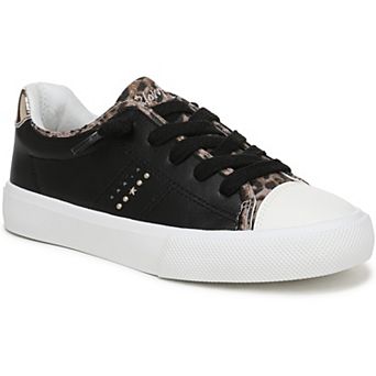 Blowfish Malibu Vibe-K Girls Slip-On Shoes Faux Leather Leopard Detail