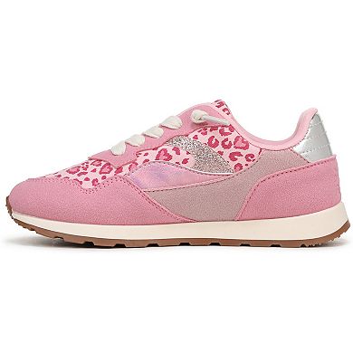 Blowfish Malibu Valley 2-K Girls Lace-Up Shoes Faux Suede Leopard Print