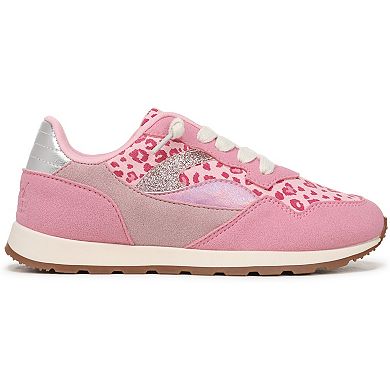 Blowfish Malibu Valley 2-K Girls Lace-Up Shoes Faux Suede Leopard Print