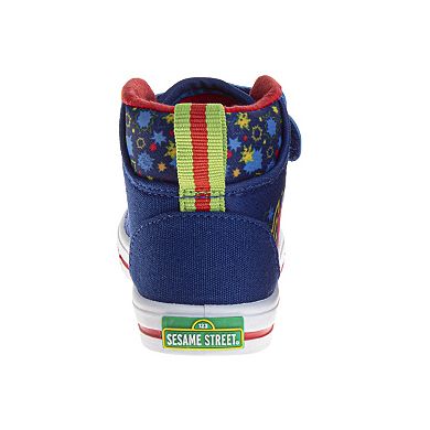 Toddler Kids Sesame Street Elmo Lace-Up High Top Sneakers