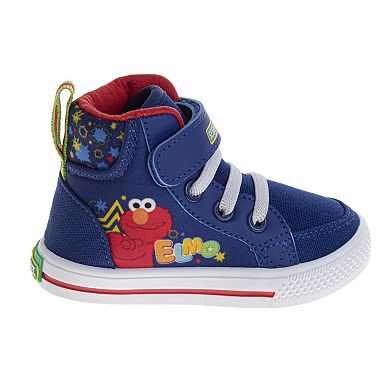 Toddler Kids Sesame Street Elmo Lace-Up High Top Sneakers