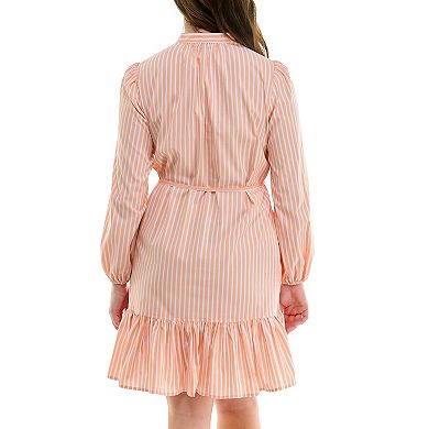 Women's Nicole Miller Long Sleeved Button Front Shirt Dress