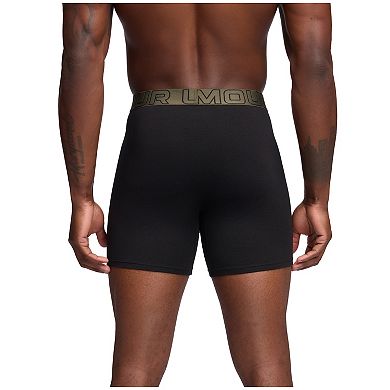 Men's Under Armour 3-Pack Performance Cotton 6-in. Boxerjock