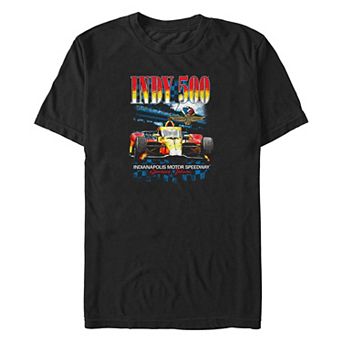 Big & Tall Indy 500 Speedway Race Car Graphic Tee