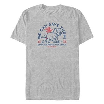 Big & Tall Jurassic Park Dinosaur Protection Group We Can Save Them Graphic Tee