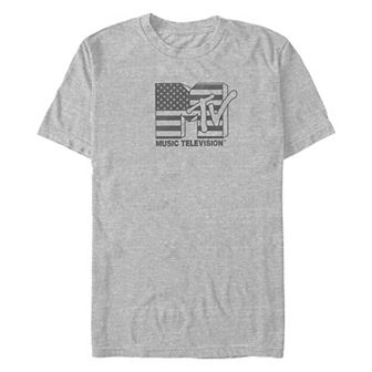 Big & Tall MTV American Flag Fill Graphic Tee