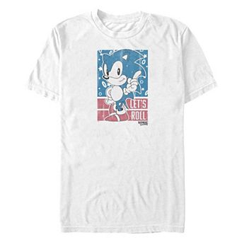 Big & Tall Sonic the Hedgehog Let's Roll Americana Graphic Tee