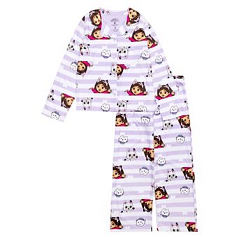 Girls 4-8 Gabby's Doll House 2 pc "Gabby's Friend Stripes" Pajama Top & Pajama Bottoms Set