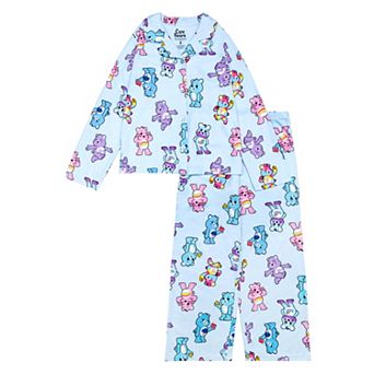 Girls 4-10 Care Bears "Bear Vibes" 2 pc Pajama Top & Pajama Bottoms Set