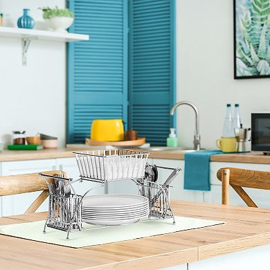 Sorbus 4 Section all-in-one Buffet Utensil Caddy - Ideal for Dining, Buffet, Kitchen, Entertaining