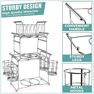 Sorbus 7-Piece Stackable Buffet Caddy - Ideal for Dining Table, Buffet, Kitchen, Entertaining