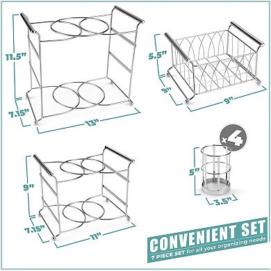 Sorbus 7-Piece Stackable Buffet Caddy - Ideal for Dining Table, Buffet, Kitchen, Entertaining