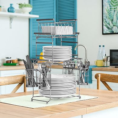 Sorbus 7-Piece Stackable Buffet Caddy - Ideal for Dining Table, Buffet, Kitchen, Entertaining
