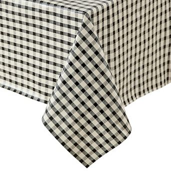 Elrene Home Fashions Gingham Check 3-Yard Cut-to-fit Vinyl Tablecloth/Table Protector