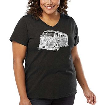 Women's Plus Size Word Art V-Neck - THE 70'S