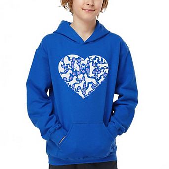 Dog Heart - Boy's Word Art Hooded Sweatshirt