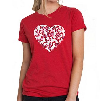 Dog Heart - Women's Premium Blend Word Art T-Shirt