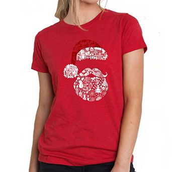 Santa Pics - Women's Premium Blend Word Art T-Shirt