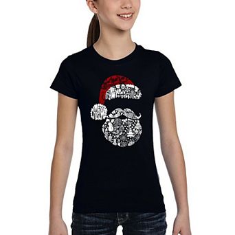 Santa Pics - Girl's Word Art T-Shirt